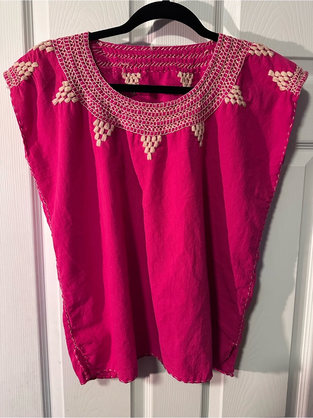 Handmade Hot Pink Embroidered Blouse